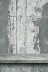 Cement floor and wall background,interior, room,design display products.