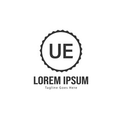 UE Letter Logo Design. Creative Modern UE Letters Icon Illustration