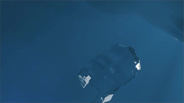 Plastic pollution in ocean environmental problem. Plastic bags, cups, straws and bottles discarded in sea 3d Animation Full HD 1920x1080