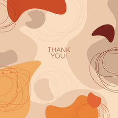 Terracotta colors organic shapes square composition