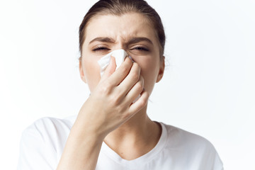 young woman covering mouth with her hands