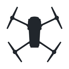 Drone or Quadcopter with camera for photography or video surveillance. 