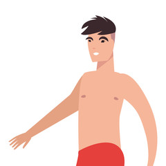 Fototapeta premium summer time people icon vector ilustration