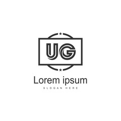 UG Letter Logo Design. Creative Modern UG Letters Icon Illustration