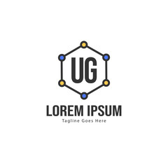 UG Letter Logo Design. Creative Modern UG Letters Icon Illustration