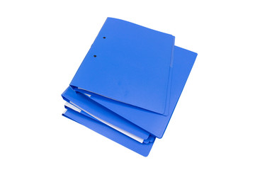 blue files folder retention of contracts isolated on white background