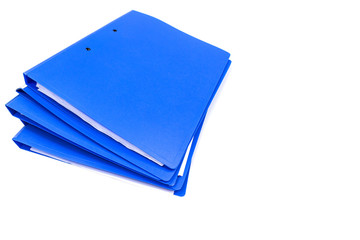 blue files folder retention of contracts isolated on white background