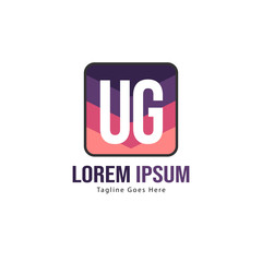 UG Letter Logo Design. Creative Modern UG Letters Icon Illustration