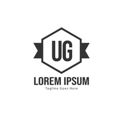 UG Letter Logo Design. Creative Modern UG Letters Icon Illustration