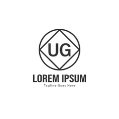 UG Letter Logo Design. Creative Modern UG Letters Icon Illustration