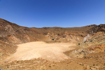 The volcanic crater of gunung Inerie, Flores, Indonesia