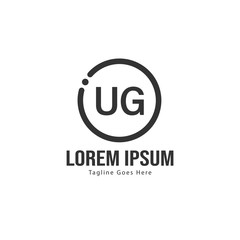 UG Letter Logo Design. Creative Modern UG Letters Icon Illustration