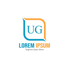 UG Letter Logo Design. Creative Modern UG Letters Icon Illustration