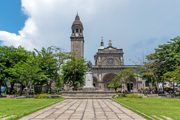 Fototapeta na wymiar Manila Cathedral at the Intramuros, Manila, Philippines