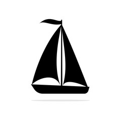 sailboat Icons. Vector concept illustration for design.