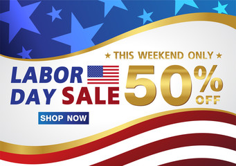 Labor Day Sale special offer banner template
