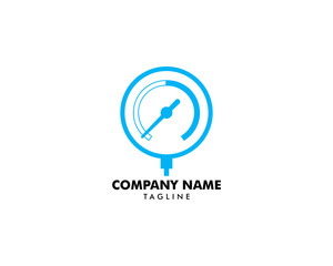 Fototapeta premium Manometer icon vector pressure gauge flat sign symbols logo