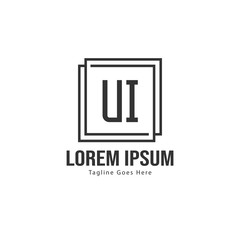 UI Letter Logo Design. Creative Modern UI Letters Icon Illustration