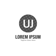 UJ Letter Logo Design. Creative Modern UJ Letters Icon Illustration
