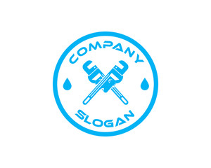 Plumbing Service Logo Template, Water Service Logo