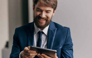 young businessman using digital tablet