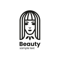 Beauty woman face logo