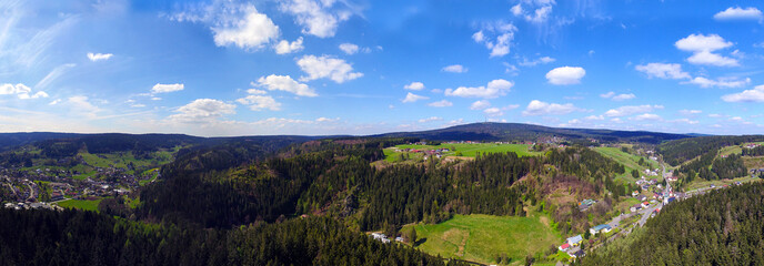 Fleckl Ochsenkopf Fichtelgebirge Panorama