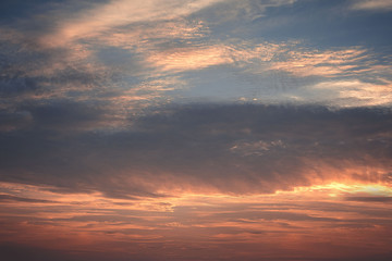 sunset in the sky