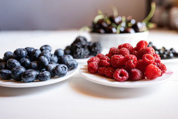 mixture variety of purple dark superfood antioxidant antiaging fruits