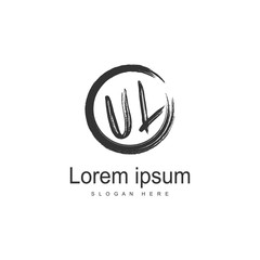 UL Letter Logo Design. Creative Modern UL Letters Icon Illustration