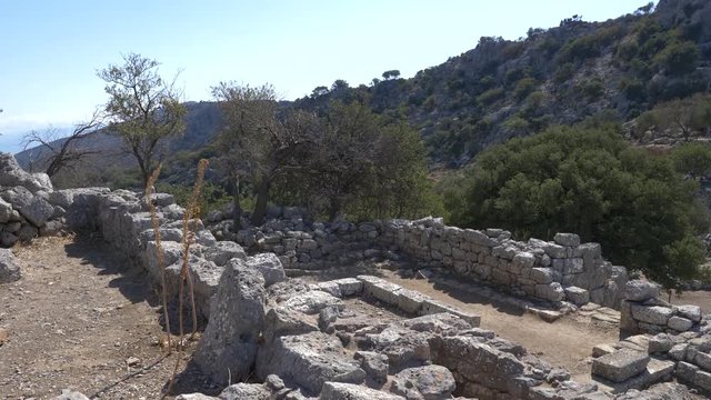  A view of the archaeological site Of Lato Crete (Kritsa, Lasithi). An ancient Dorian city-state
