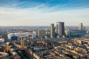 Fototapeta premium aerial view on the city centre of The Hague