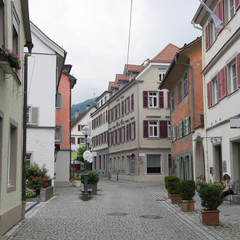 Historische Häuser in der Bregenzer Altstadt