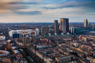Obraz premium aerial view on the city centre of The Hague