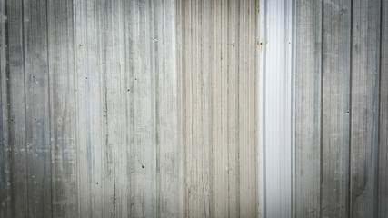 White vintage corrugated metal or zinc texture surface or galvanize steel in the vertical line background or texture