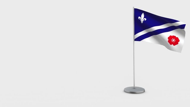 Franco Albertains waving flag animation on Flagpole.