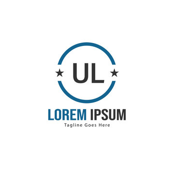 UL Letter Logo Design. Creative Modern UL Letters Icon Illustration