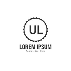 UL Letter Logo Design. Creative Modern UL Letters Icon Illustration