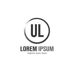 UL Letter Logo Design. Creative Modern UL Letters Icon Illustration
