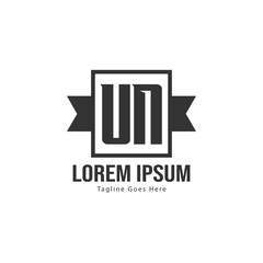 UN Letter Logo Design. Creative Modern UN Letters Icon Illustration