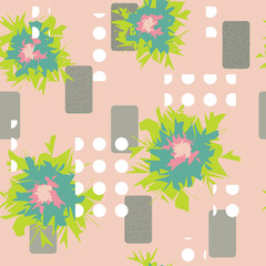 Graphic Flower Fun Seamless Repeating Pattern