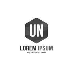 UN Letter Logo Design. Creative Modern UN Letters Icon Illustration
