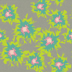 Graphic Flower Fun Seamless Repeating Pattern