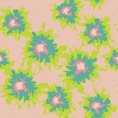 Graphic Flower Fun Seamless Repeating Pattern
