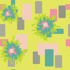 Graphic Flower Fun Seamless Repeating Pattern