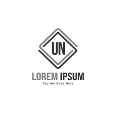 UN Letter Logo Design. Creative Modern UN Letters Icon Illustration