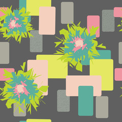 Graphic Flower Fun Seamless Repeating Pattern