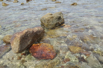 stones in water