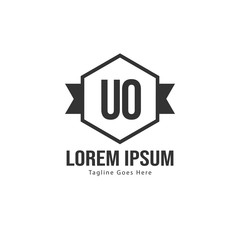 UO Letter Logo Design. Creative Modern UO Letters Icon Illustration