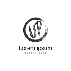 UP Letter Logo Design. Creative Modern UP Letters Icon Illustration